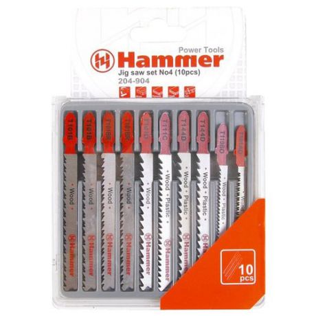 Набор пилок для лобзика Hammer JG WD-PL 204-904 10 шт.