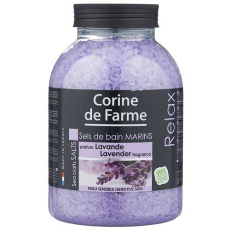 CORINE de FARME Морская соль для ванн Relax Лаванда 1300 г