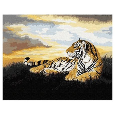 Paintboy Картина по номерам "Тигр на отдыхе" 40х50 см (G035)
