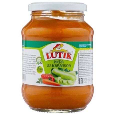 Икра из кабачков Lutik стеклянная банка 480 г