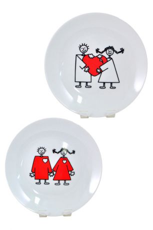 Набор тарелок "Семья", 2шт Федерация 8 марта женщинам
