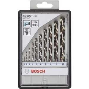 Набор сверл по металлу Bosch 1.0-10.0мм 10шт HSS-G Robust Line (2.607.010.535)