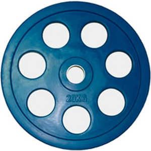 Диск обрезиненный Евро-Классик 51 мм 20 кг синий с хватом "Ромашка" (Олимпийский)