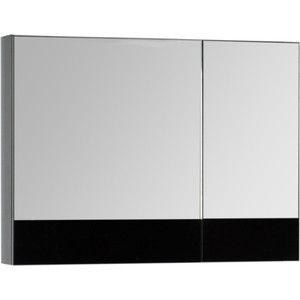Зеркальный шкаф Aquanet Верона 90 черный (172340)