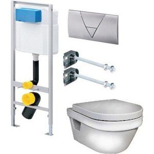 Комплект Gustavsberg Viega с унитазом Gustavsberg Hygienic Flush WWS безободковый с сиденьем микролифт