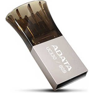 Флеш накопитель ADATA 8GB DashDrive UC330 OTG USB 2.0/MicroUSB Серебро/Черный (AUC330-8G-RBK)