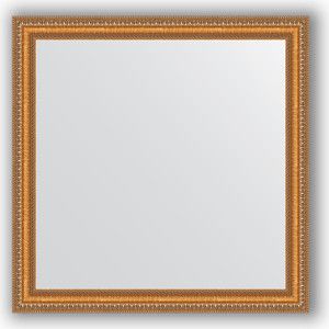 Зеркало в багетной раме Evoform Definite 75x75 см, золотые бусы на бронзе 60 мм (BY 3234)