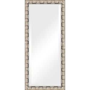 Зеркало с фацетом в багетной раме поворотное Evoform Exclusive 73x163 см, серебрянный бамбук 73 мм (BY 1206)