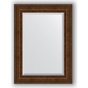 Зеркало с фацетом в багетной раме поворотное Evoform Exclusive 82x112 см, состаренная бронза с орнаментом 120 мм (BY 3481)