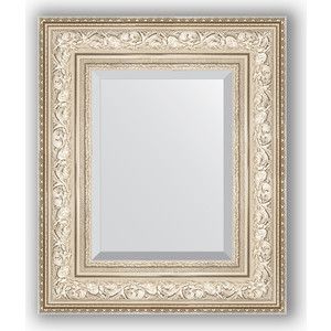 Зеркало с фацетом в багетной раме Evoform Exclusive 50x60 см, виньетка серебро 109 мм (BY 3374)