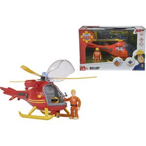 Набор Simba Пожарный Сэм, Вертолет со светом, звуком, акс. + фигурка, 24см