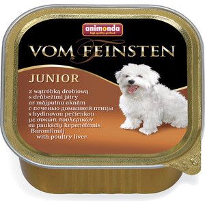 Консервы Animonda Vom Feinsten Junior с печенью домашней птицы для щенков и юниоров 150г (82976)