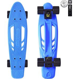 Скейтборд RT 405-B Skateboard Fishbone с ручкой 22" винил 56,6х15 с сумкой BLUE/black