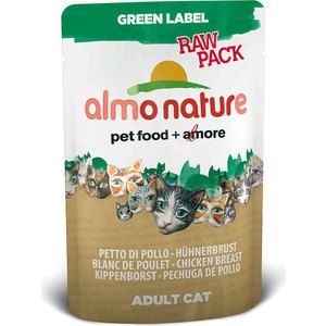Паучи Almo Nature Green Label Raw Pack Adult Cat with Chicken Breast с куриной грудкой для кошек 55г (5821)