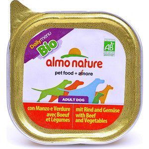 Консервы Almo Nature Daily Menu Bio Adult Dog with Beef and Vegetables с говядиной и овощами для собак 300г (2411)
