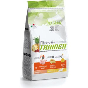 Сухой корм Trainer Fitness3 No Grain Mini Adult Rabbit&Potatoes беззерновой с кроликом и картофелем для собак мелких пород 2кг