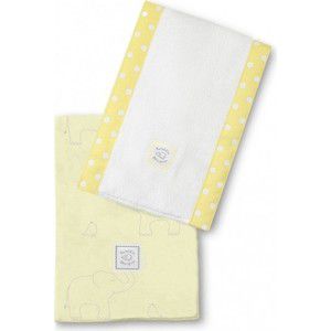 Полотенчики SwaddleDesigns Baby Burpie Set Yellow Sterling Deco Elephants on Sunwashed Pastels (SD-353SY)