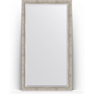 Зеркало напольное с фацетом Evoform Exclusive Floor 111x201 см, в багетной раме - римское серебро 88 мм (BY 6158)