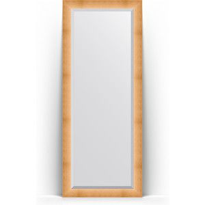 Зеркало напольное с фацетом Evoform Exclusive Floor 81x201 см, в багетной раме - травленое золото 87 мм (BY 6116)
