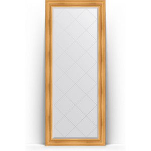 Зеркало напольное с гравировкой Evoform Exclusive-G Floor 84x204 см, в багетной раме - травленое золото 99 мм (BY 6327)