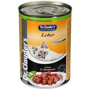 Консервы Dr.Clauder's Liver in Delicate Sauce с печенью кусочки в соусе для кошек 415г