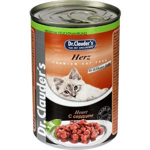 Консервы Dr.Clauder's Heart in Delicate Sauce с сердцем кусочки в соусе для кошек 415г