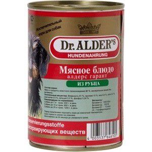 Консервы Dr.ALDER's Мясное блюдо алдерс гарант из рубца для собак 410г (7743)
