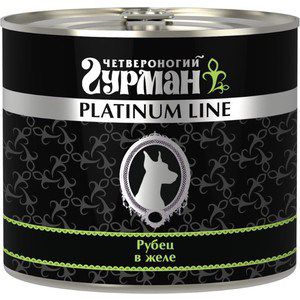 Консервы Четвероногий гурман Platinum Line рубец в желе изысканное лакомство для собак 500г