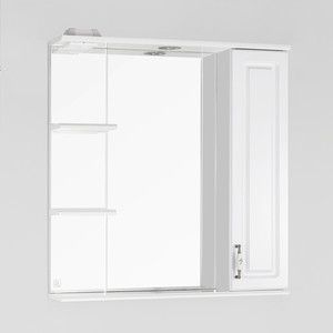 Зеркало-шкаф Style line Олеандр-2 Люкс 75 с подсветкой, белый (2000949041056)