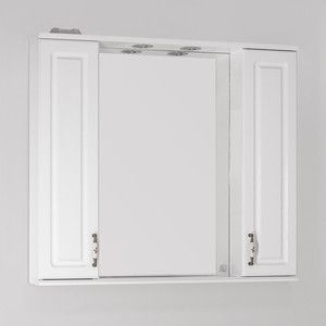Зеркало-шкаф Style line Олеандр-2 Люкс 90 с подсветкой, белый (2000949041599)