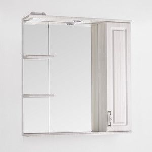 Зеркало-шкаф Style line Олеандр-2 Люкс 75 с подсветкой, рельеф пастель (2000949059686)