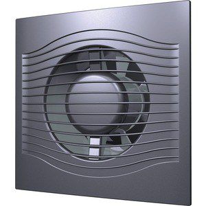 Вентилятор DiCiTi осевой вытяжной с обратным клапаном D 125 декоративный (SLIM 5C dark gray metal)