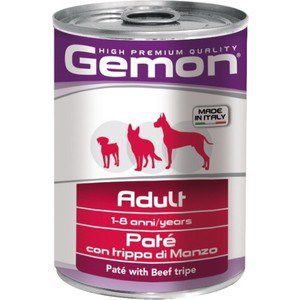Консервы Gemon Dog Adult Pate with Beef Tripe с говяжим рубцом паштет для собак 400г