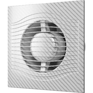 Вентилятор DiCiTi осевой вытяжной с обратным клапаном D 100 декоративный (SLIM 4C white carbon)