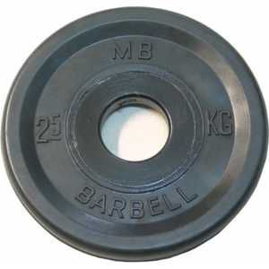 Диск обрезиненный MB Barbell 51 мм 2.5 кг черный "Евро-Классик" (Олимпийский)