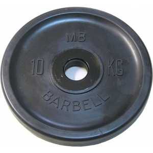 Диск обрезиненный MB Barbell 51 мм 10 кг черный "Евро-Классик" (Олимпийский)