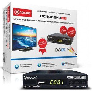 Тюнер DVB-T2 D-Color DC1002HD mini