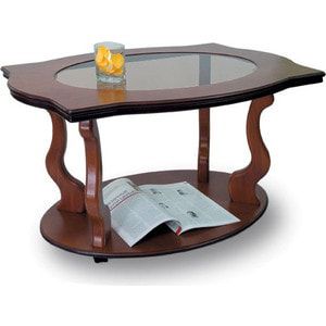 Стол журнальный Мебелик Берже 3С средне-коричневый