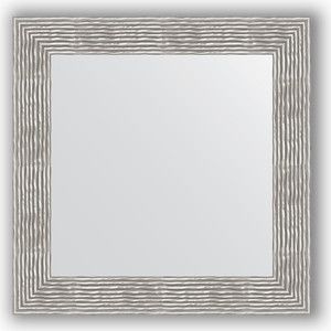 Зеркало в багетной раме Evoform Definite 70x70 см, волна хром 90 мм (BY 3153)
