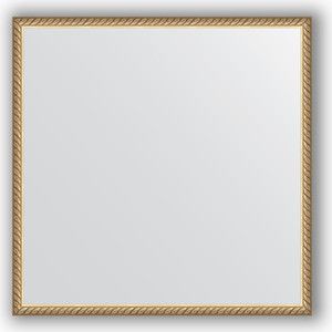 Зеркало в багетной раме Evoform Definite 68x68 см, витая латунь 26 мм (BY 0669)