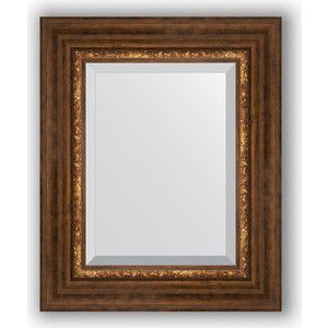 Зеркало с фацетом в багетной раме Evoform Exclusive 46x56 см, римская бронза 88 мм (BY 3361)