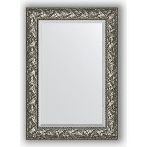 Зеркало с фацетом в багетной раме поворотное Evoform Exclusive 69x99 см, византия серебро 99 мм (BY 3442)