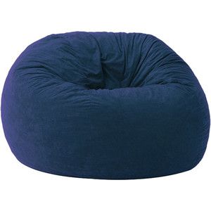 Кресло-мешок POOFF Шар микро-вельвет синий