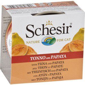 Консервы Schesir Nature for Cat Tuna & Papaya кусочки в желе с тунцом и папайей для кошек 75г (С350)