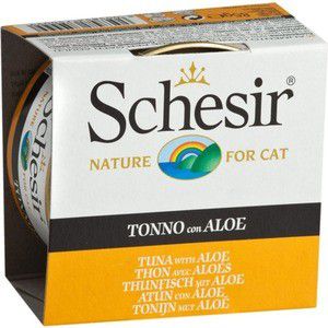 Консервы Schesir Nature for Cat Tuna with Aloe кусочки в желе с тунцом и алое для кошек 85г (С143)