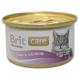 Консервы Brit Care Cat Tuna & Salmon с тунцом и лососем для кошек 80г (100060)