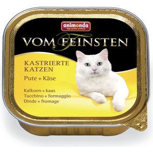 Консервы Animonda Vom Feinsten for Castrated Cats с индейкой и сыром для стерилизованных кошек 100г (83445)
