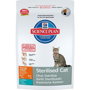 Сухой корм Hill's Science Plan Sterilised Cat Young Adult with Tuna с тунцом для стерилизованных кошек от 6 мес до 6 лет 3,5кг (9355)
