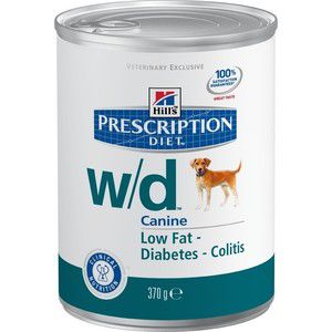 Консервы Hill's Prescription Diet w/d Canine Low Fat Diabetes диета при лечении сахарного диабета, запоров, колитов для собак 370г (8017)