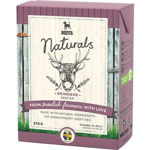 Консервы BOZITA Naturals Reindeer кусочки в желе с мясом оленя для собак 370г (4263)